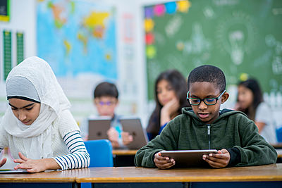 Boy, Girl, Learning, Classroom